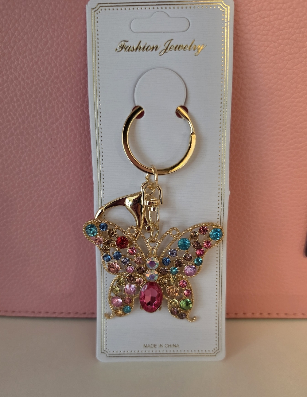 NWT Gold-Tone Butterfly Bag Charm/ Keychain
